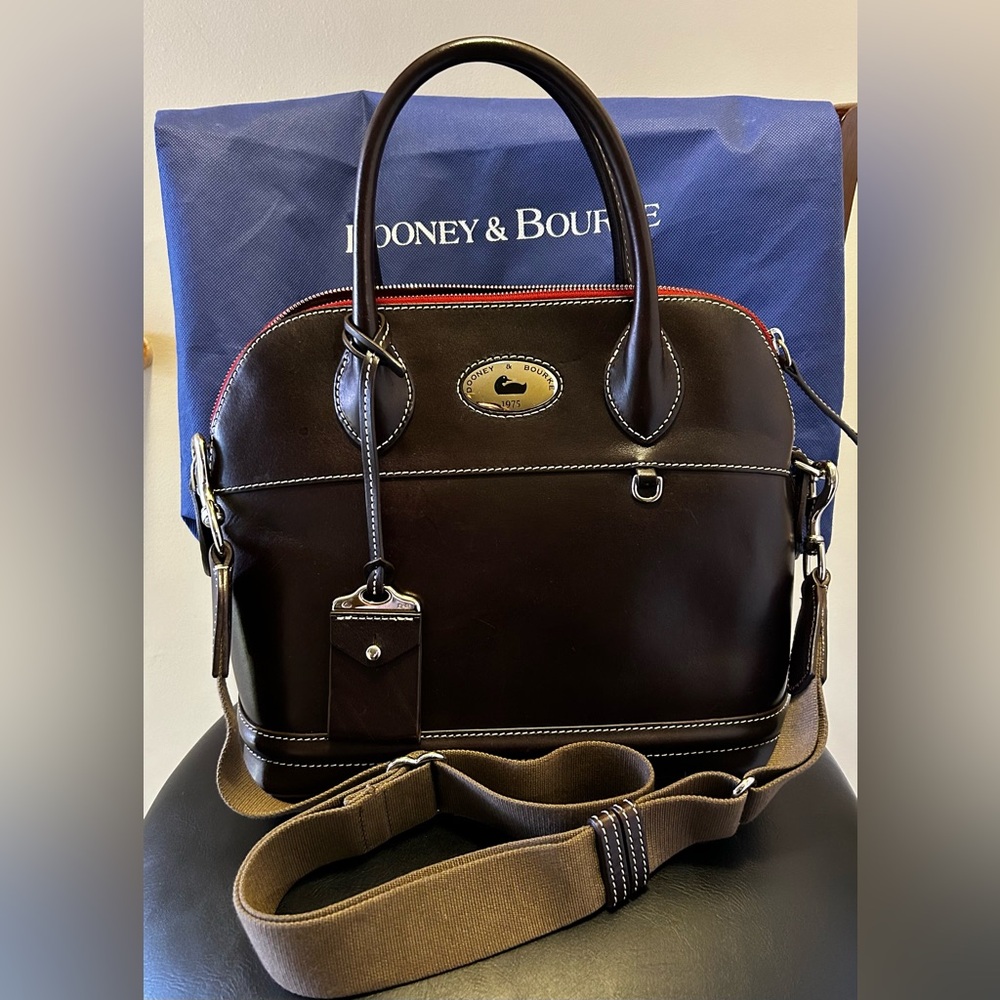 Dooney Bourke Toscana Florentine somed satchel, ESPRESSO, comes with dust bag
